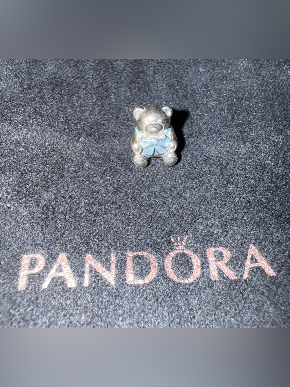 Pandora teddy bear boy charm